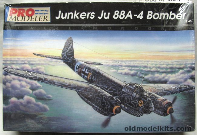 Monogram 1/48 Junkers Ju-88 A-4 Pro Modeler - Luftwaffe 3/KG54 Totenkopf Bergamo Italy 1943 / 2./LG1 Italy 1943 and 9./KG51 Edelweise Russia 1943 - (Ju88A-2 Ju88A2), 85-5948 plastic model kit